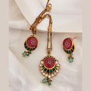 Jewel Addiction Pota Stone And Pearl Designer Pendant Set