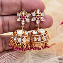 Jewel Addiction Ethnic Polki Kundan Stone And Pearl Designer Jhumki Earrings