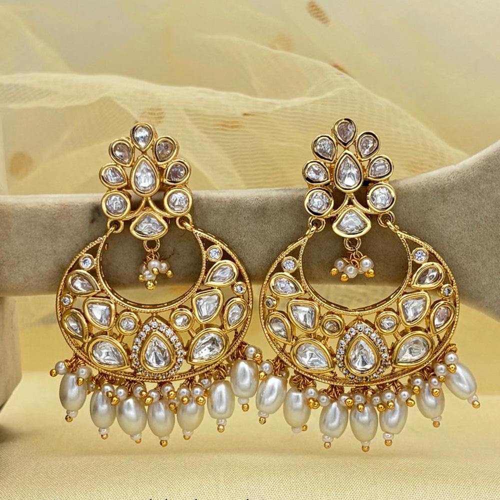 Jewel Addiction Designer Polki kundan Stone Dangler Earrings