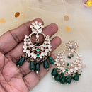 Jewel Addiction Designer Polki kundan Stone And Beads Dangler Earrings