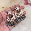 Jewel Addiction Designer Polki kundan Stone And Beads Dangler Earrings