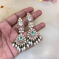 Jewel Addiction Designer Polki kundan Stone And Beads Dangler Earrings