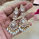 Jewel Addiction Designer Polki kundan Stone And Beads Dangler Earrings
