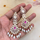 Jewel Addiction Designer Polki kundan Stone And Beads Dangler Earrings