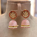 Jewel Addiction Ethnic Polki Kundan Stone And Pearl Meenakari Jhumki Earrings