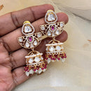 Jewel Addiction Ethnic Polki Kundan Stone And Pearl Designer Jhumki Earrings
