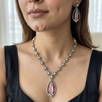 Jewel Addiction Classic Polki Kundan Stone Necklace Set