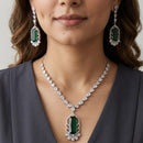 Jewel Addiction Premium Pota Stone And Pearl Necklace Set