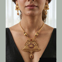 Jewel Addiction Traditional Pota Stone And Beads Necklace Set