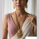 Jewel Addiction Traditional Pota Stone And Beads Long Necklace Set