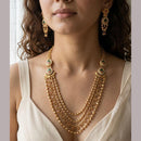 Jewel Addiction Traditional Pota Stone And Beads Long Necklace Set