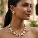 Jewel Addiction Classic Polki Kundan Stone Necklace Set