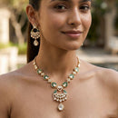 Jewel Addiction Classic  Kundan Stone And Meenkari Necklace Set