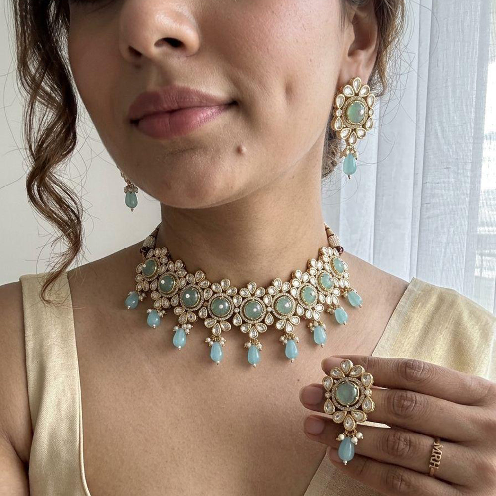 Jewel Addiction Kundan Stone & Beads Necklace Set