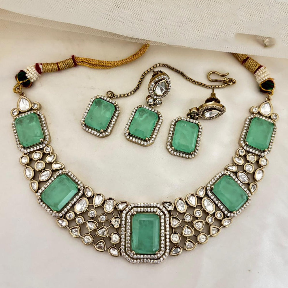 Jewel Addiction Ad And Crystal Stone Necklace Set