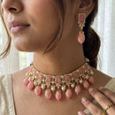 Jewel Addiction Kundan Stone And Beads Necklace Set