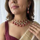 Jewel Addiction Kundan Stone And Beads Necklace Set