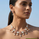 Jewel Addiction Crystal And AD Stone Necklace Set