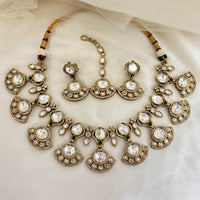 Jewel Addiction Polki Kundan And AD Stone Necklace Set
