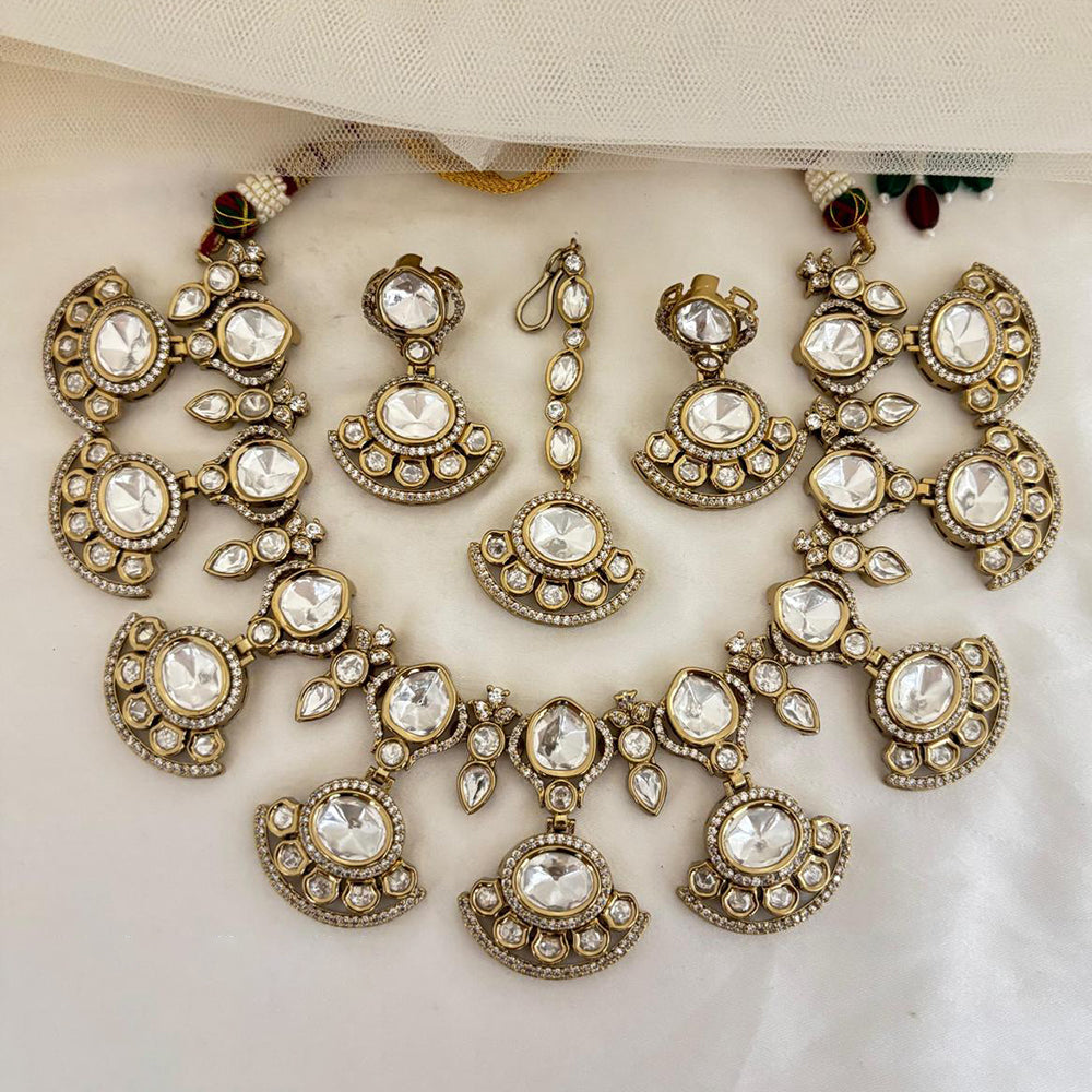 Jewel Addiction Polki Kundan And AD Stone Necklace Set