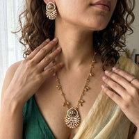 Jewel Addiction Stunning Pota Stone And Pearl Designer Jewellery Set