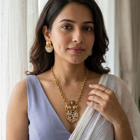 Jewel Addiction Stunning Pota Stone And Pearl Designer Jewellery Set