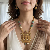 Jewel Addiction Stunning Pota Stone And Pearl Designer Jewellery Set