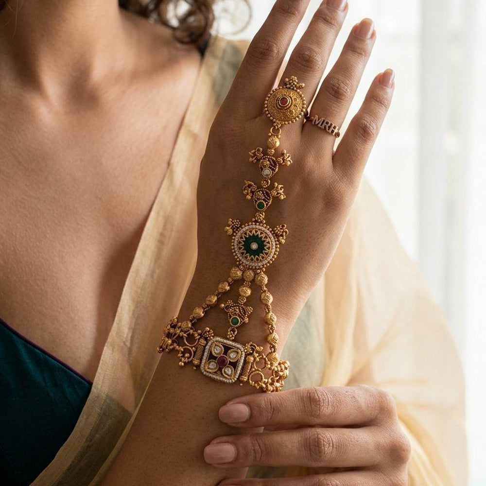 Jewel Addiction Premium Pota Stone And Pearl Hath Panja 