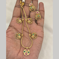 Jewel Addiction Traditional Pota Stone And Pearl Necklace Set