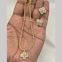 Jewel Addiction Traditional Pota Stone And Pearl Necklace Set