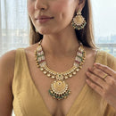 Jewel Addiction Traditional Pota Stone And Pearl Necklace Set