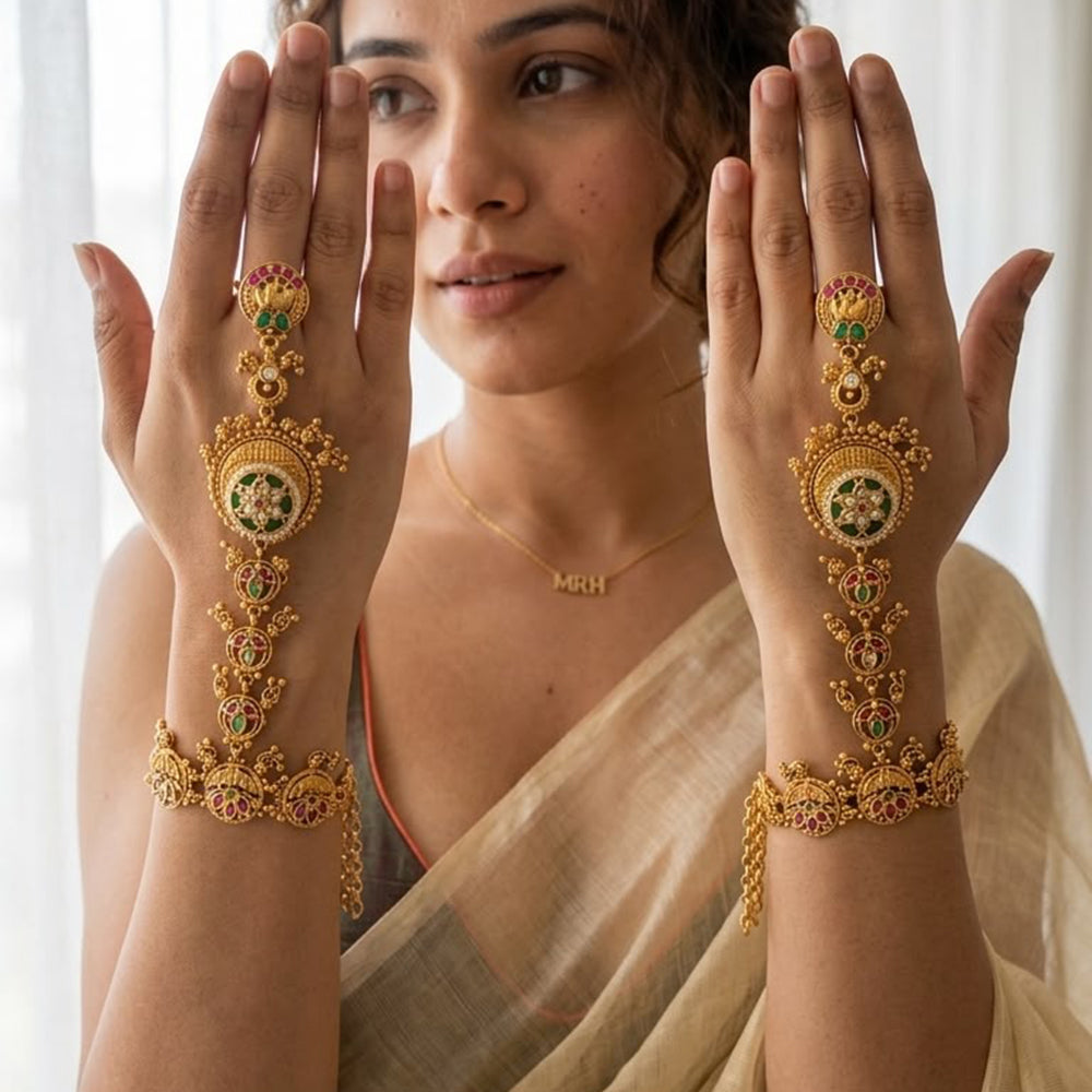 Jewel Addiction Premium Pota Stone And Pearl Hath Panja