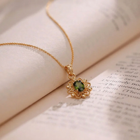 Urthn Crystal Stone Chain Pendant For Women/ Girls(Pack of 12)