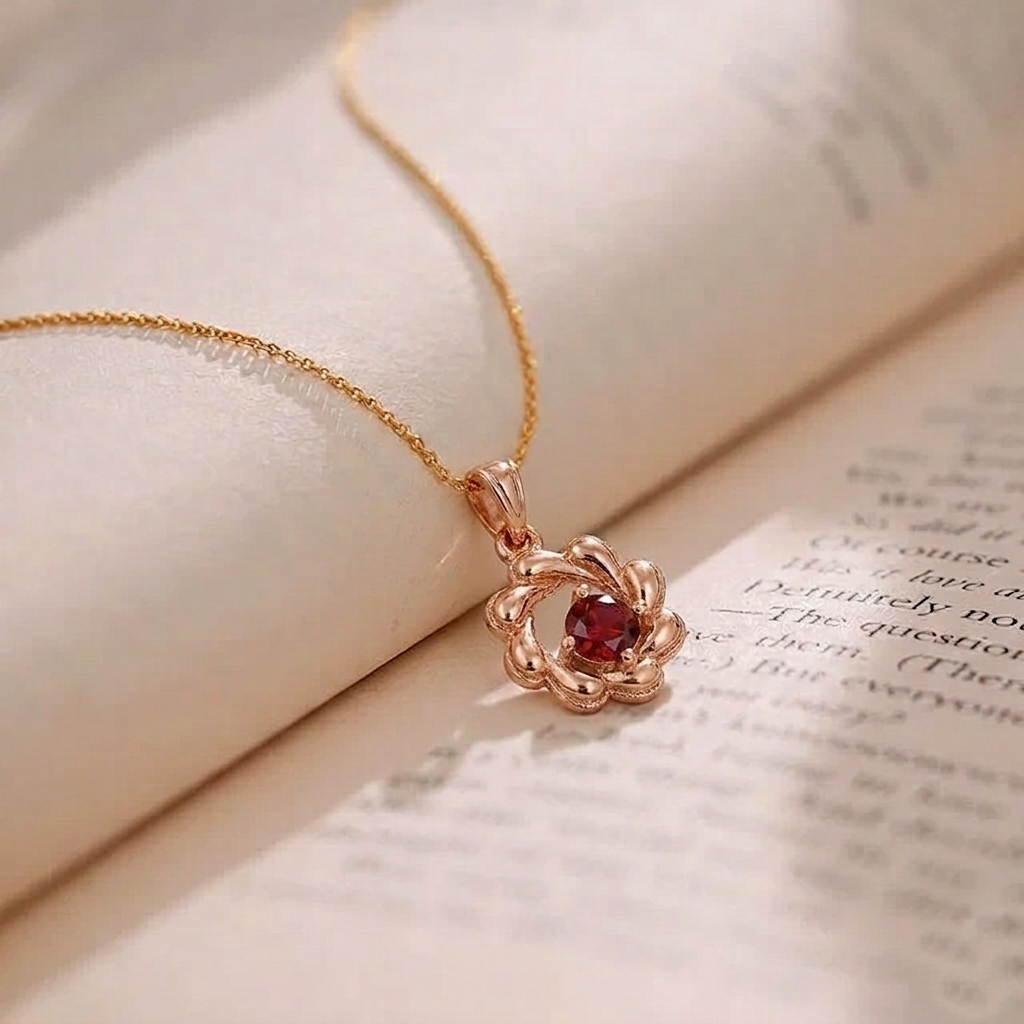 Urthn Gold Plated Assorted Colors Stylish Chain Pendant For Women & Girls (Pack of 12)