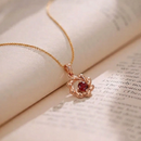 Urthn Gold Plated Assorted Colors Stylish Chain Pendant For Women & Girls (Pack of 12)