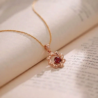 Urthn Gold Plated Assorted Colors Stylish Chain Pendant For Women & Girls (Pack of 12)