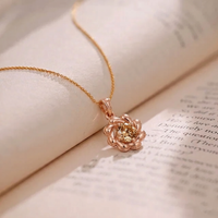 Urthn Gold Plated Assorted Colors Stylish Chain Pendant For Women & Girls (Pack of 12)
