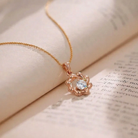 Urthn Gold Plated Assorted Colors Stylish Chain Pendant For Women & Girls (Pack of 12)