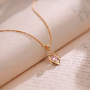 Urthn Gold Plated Assorted Colors Stylish Chain Pendant For Women & Girls (Pack of 12)