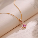 Urthn Gold Plated Assorted Colors Stylish Chain Pendant For Women & Girls (Pack of 12)