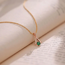 Urthn Gold Plated Assorted Colors Stylish Chain Pendant For Women & Girls (Pack of 12)