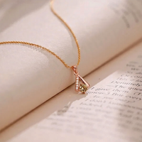 Urthn Gold Plated Assorted Colors Stylish Chain Pendant For Women & Girls (Pack of 12)