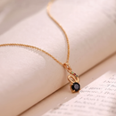 Urthn Gold Plated Assorted Colors Stylish Chain Pendant For Women & Girls (Pack of 12)