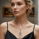 Urthn Rose Gold Plated Chain Pendant For Women and Girls(Pack of 6)