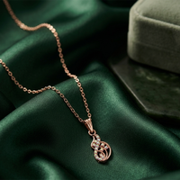 Urthn Rose Gold Plated Chain Pendant For Women and Girls(Pack of 6)