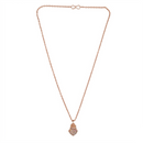 Urthn Rose Gold Plated Heart Shape Chain Pendant For Women/ Girls(Pack of 12)
