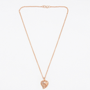 Urthn Rose Gold Plated Heart Shape Chain Pendant For Women/ Girls(Pack of 12)