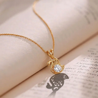 Urthn Crystal Stone Duck Chain Pendant For Women/ Girls(Pack of 12)