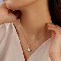 Urthn Gold Plated Duck Chain Pendant For Women/ Girls(Pack of 6)