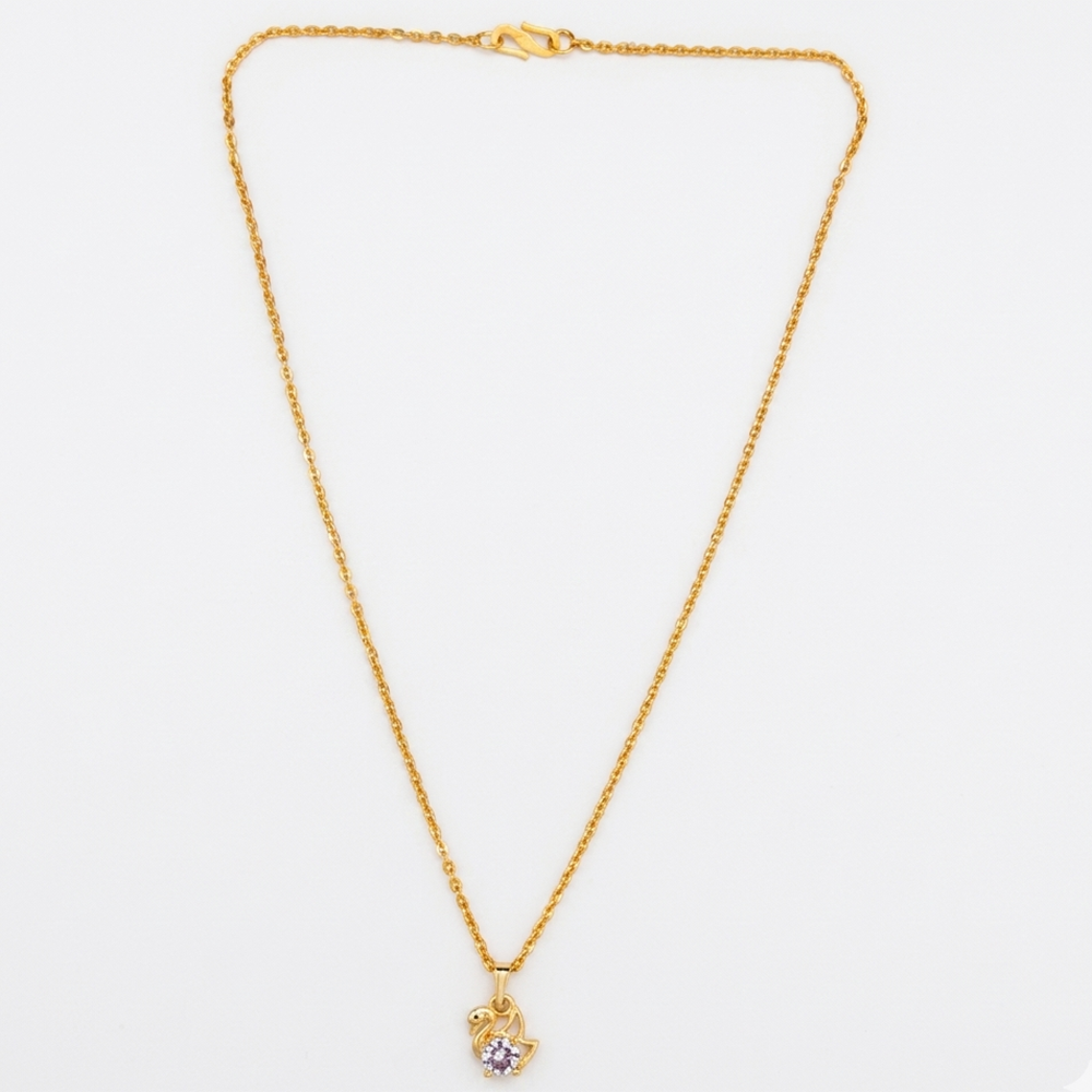 Urthn Crystal Stone Duck Chain Pendant For Women/ Girls(Pack of 12)